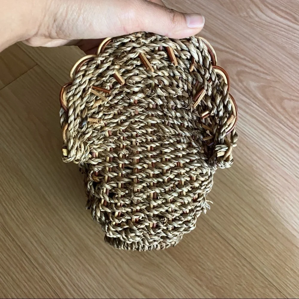 Vintage Wicker Turkey Basket Decorative Accent